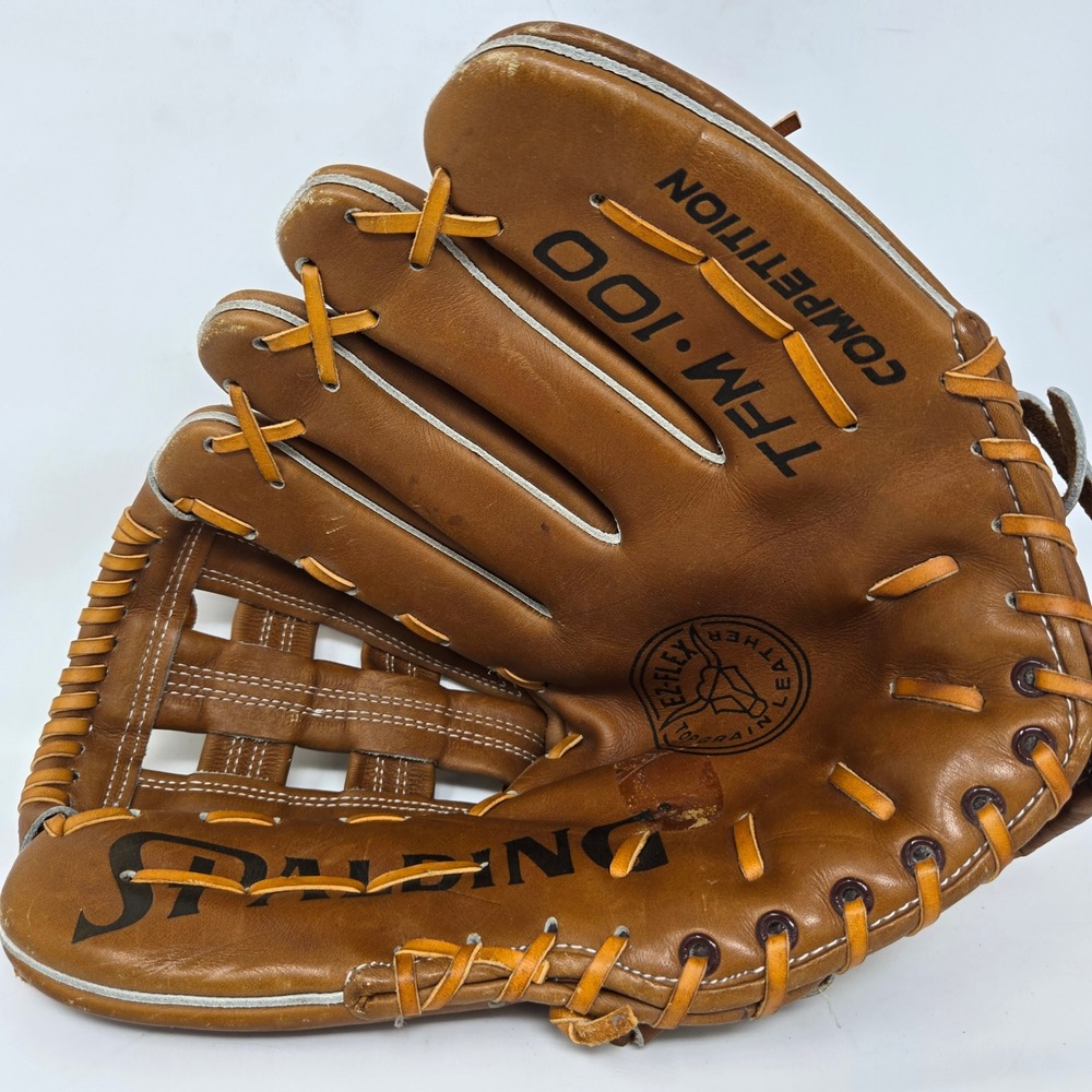 Spalding TFM-100 Competition Baseball Glove Tan EZ-Flex Top‎ Grain Leather 13in